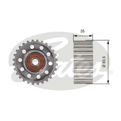 Deflection/Guide Pulley, timing belt (T42100)