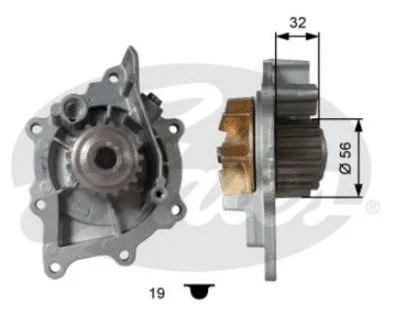 Water Pump, engine cooling (WP0090)