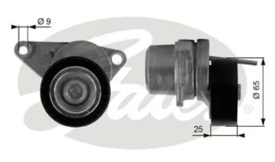 Belt Tensioner, V-ribbed belt (38313)