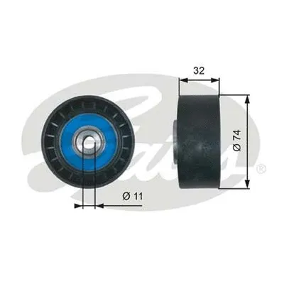 Deflection/Guide Pulley, V-ribbed belt (T36518)