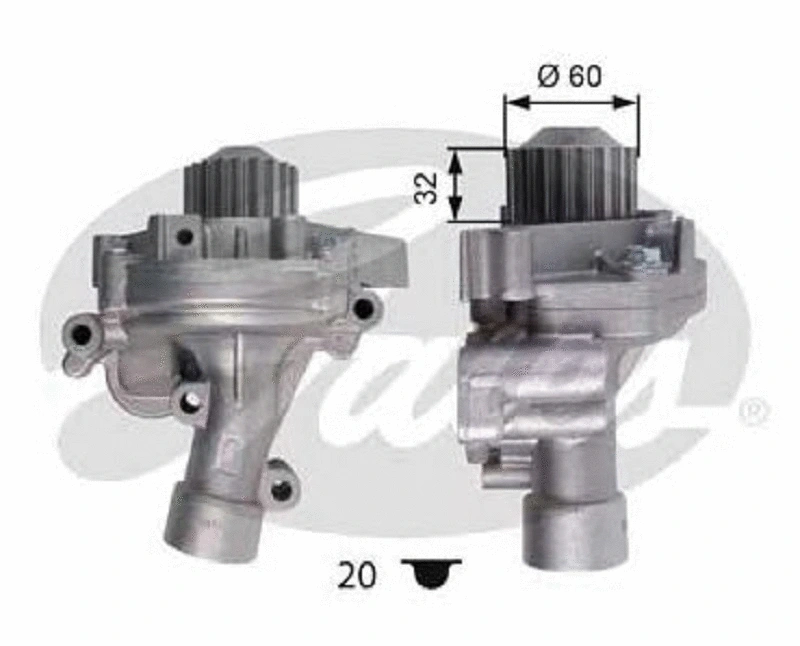 Water Pump, engine cooling (WP0080)