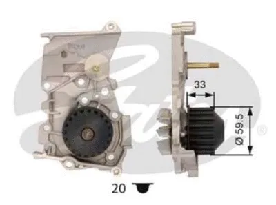 Water Pump, engine cooling (WP0016)