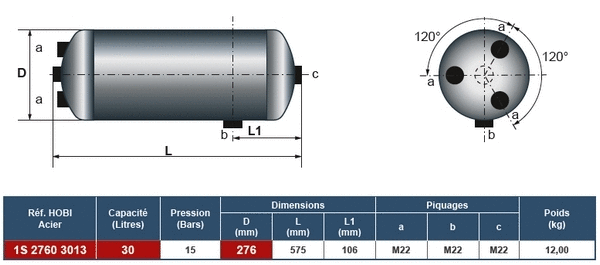 Air Tank, compressed-air system (1S27603013)