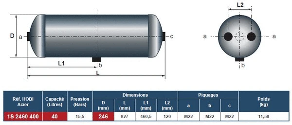 Air Tank, compressed-air system (1S2460400)