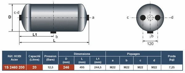 Air Tank, compressed-air system (1S2460200)