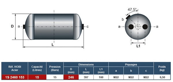 Air Tank, compressed-air system (1S2460153)