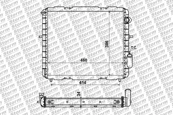 Radiator, engine cooling (81003)