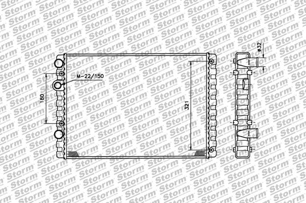 Radiator, engine cooling (90203)