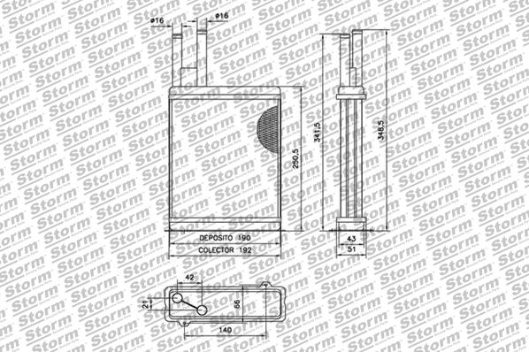 Heat Exchanger, interior heating (25505)