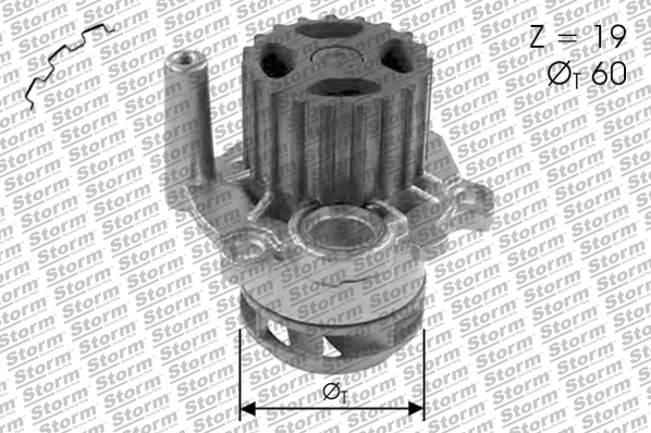 Water Pump, engine cooling (PA12368)