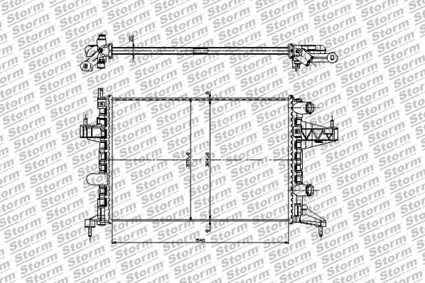 Radiator, engine cooling (61201)