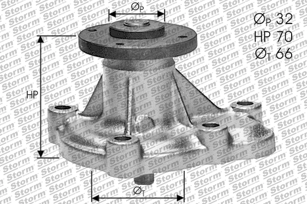 Water Pump, engine cooling (PA10576)