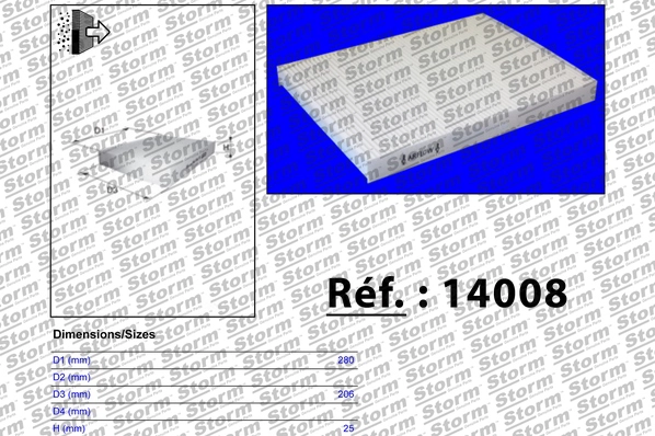 Filter, cabin air (14008)