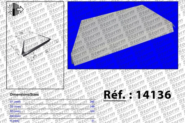 Filter, cabin air (14136)