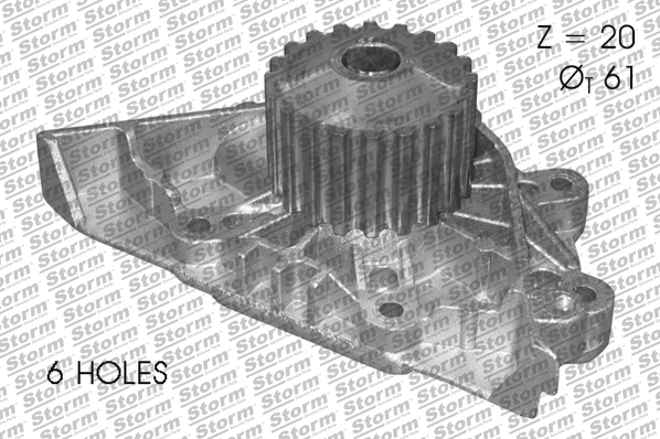 Water Pump, engine cooling (PA12374)