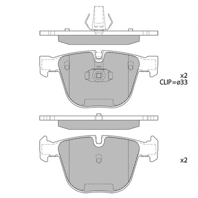 Brake Pad Set, disc brake (GP2164)