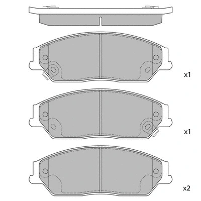 Brake Pad Set, disc brake (GP1590)