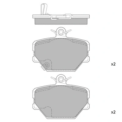 Brake Pad Set, disc brake (GP1674)