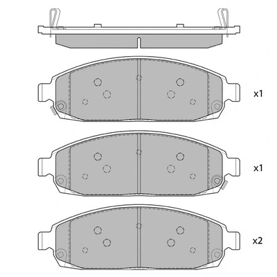 Brake Pad Set, disc brake (GP1676)