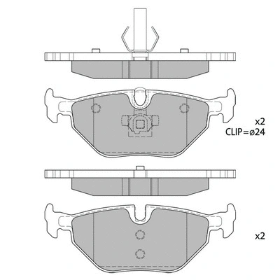 Brake Pad Set, disc brake (GP2162)