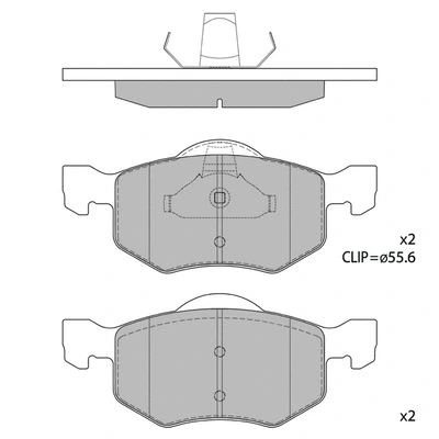 Brake Pad Set, disc brake (GP1519)
