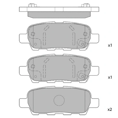 Brake Pad Set, disc brake (GP1184)