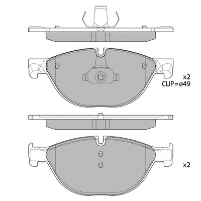 Brake Pad Set, disc brake (GP2212)