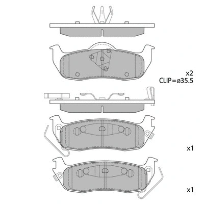 Brake Pad Set, disc brake (GP1512)