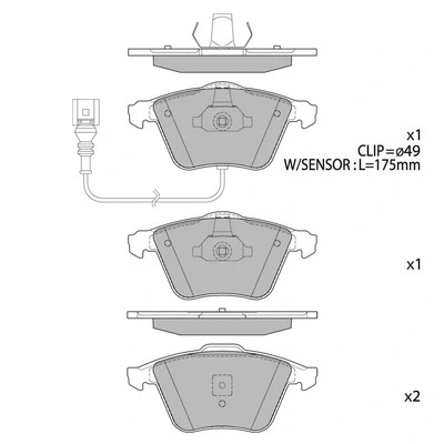 Brake Pad Set, disc brake (GP2446)
