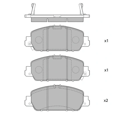 Brake Pad Set, disc brake (GP1779)