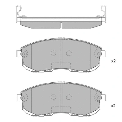 Brake Pad Set, disc brake (GP1107-FA)