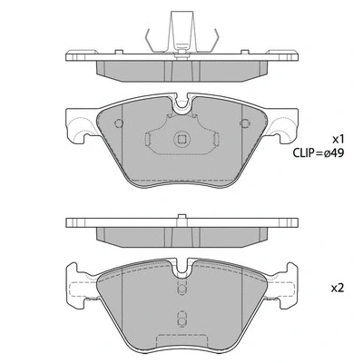 Brake Pad Set, disc brake (GP1699)