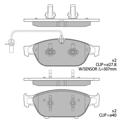 Brake Pad Set, disc brake (GP2316)