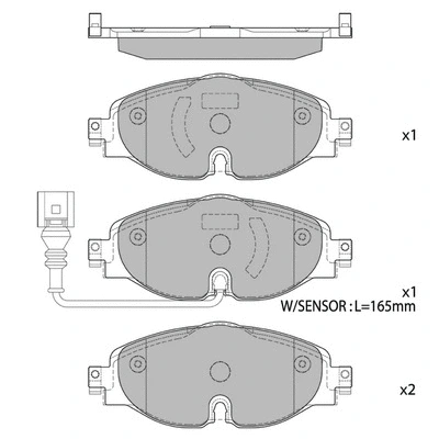 Brake Pad Set, disc brake (GP1678)