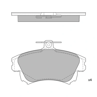 Brake Pad Set, disc brake (GP1530)