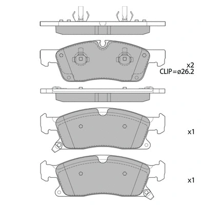Brake Pad Set, disc brake (GP4103)