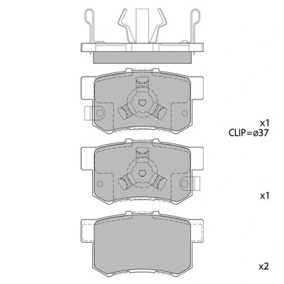 Brake Pad Set, disc brake (GP2116)