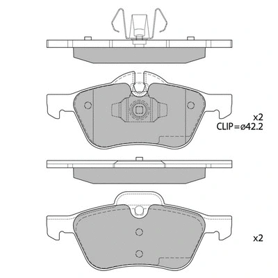 Brake Pad Set, disc brake (GP2243)