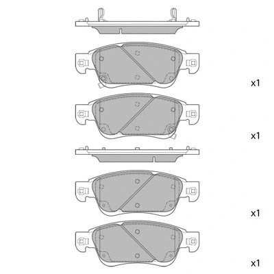 Brake Pad Set, disc brake (GP1478)