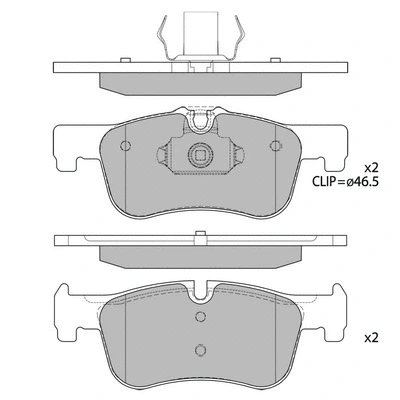 Brake Pad Set, disc brake (GP4043)