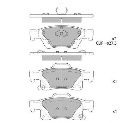 Brake Pad Set, disc brake (GP1946)