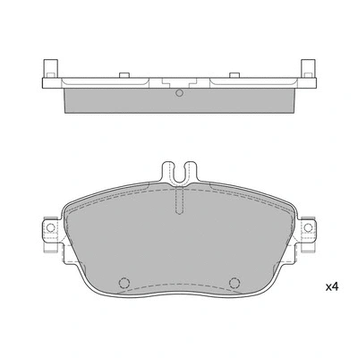 Brake Pad Set, disc brake (GP1966)