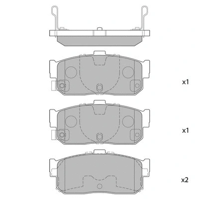Brake Pad Set, disc brake (GP1107-R)