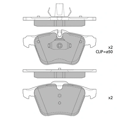 Brake Pad Set, disc brake (GP1928)
