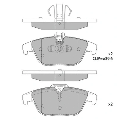 Brake Pad Set, disc brake (GP2313)