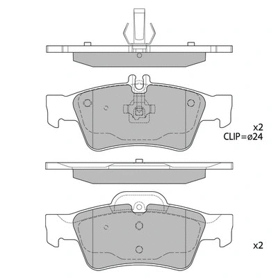Brake Pad Set, disc brake (GP2209)