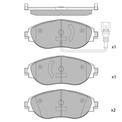 Brake Pad Set, disc brake (GP1698)