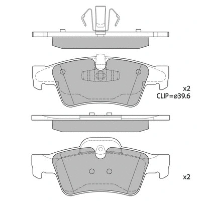 Brake Pad Set, disc brake (GP2190)