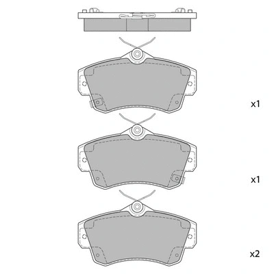 Brake Pad Set, disc brake (GP1359)
