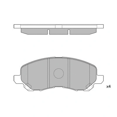 Brake Pad Set, disc brake (GP1360)